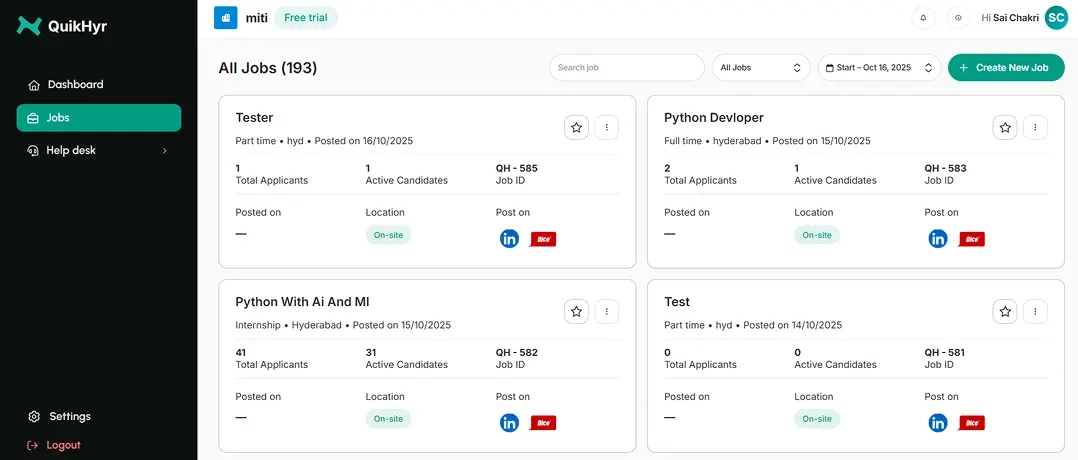 Job Listing Dashboard